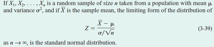 3 13 Random Samples Statistics and the Central Limit Theorem Example: Assume that the weight of medium size propane tanks follows a normal distribution.