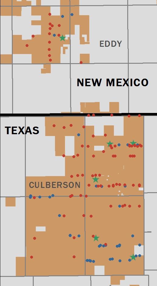 Delaware Basin Culberson/White City Low er Wolfcamp Carry Back 6 State A 1H 4,220 BOE/d, 2,446 b/d Upper Wolfcamp Operated SWD Animal Kingdom 8 Wells Flowing Back 100,000+ net acres, JDA with Chevron