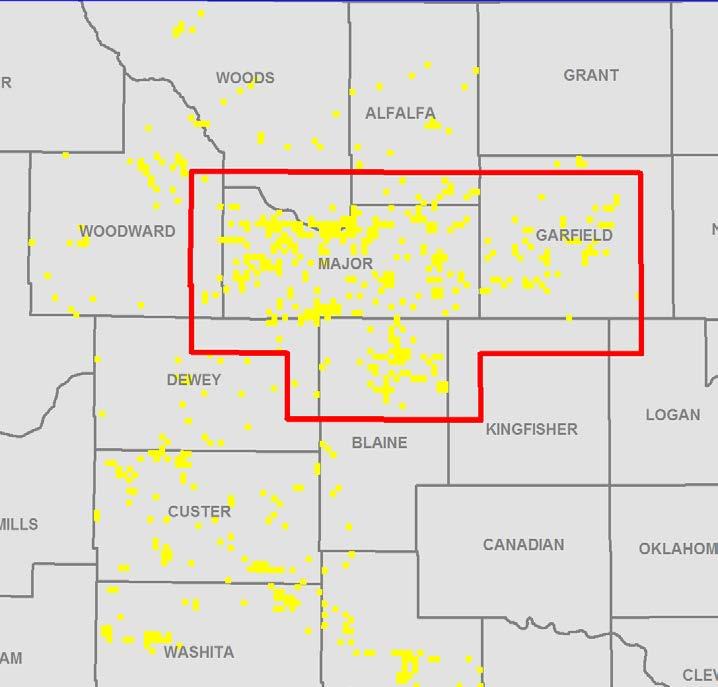 NW STACK - Overview NW STACK Position Approximately 60,000 core net acres within Riviera s focus area of Major, Blaine, and Garfield counties Acreage is ~100% HBP and ~75% operated (1) Acreage
