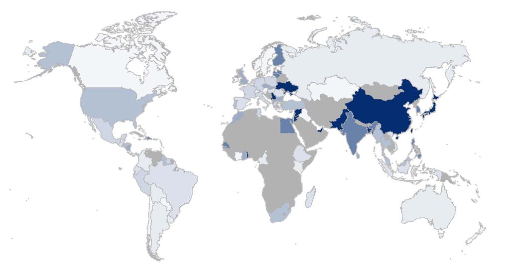 Global food incident map Most frequent food safety incidents Source: US FDA, UK Food Standards