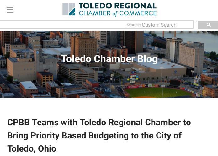City of Toledo, Ohio Chamber of Commerce funds half of the City s implementation of