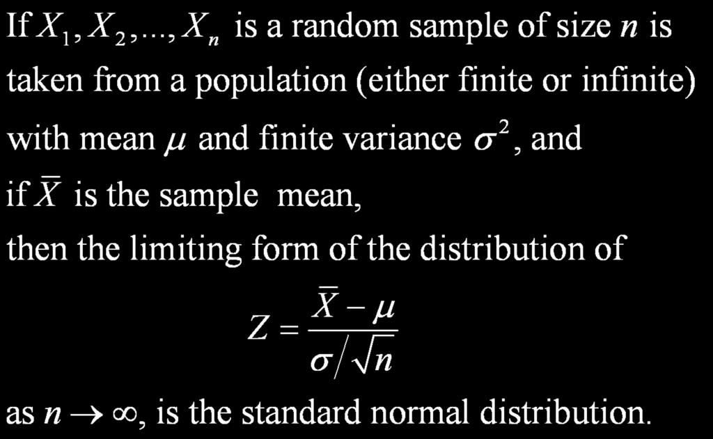 Central Limit Theorem Sec 7-2 Sampling