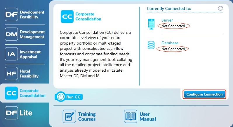3 Connecting CC to Enterprise Database Before running the CC software for the first time, it may need to be configured to connect to the Enterprise Database.