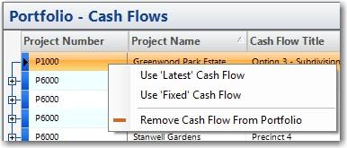 any on of those Cash Flows are exported to the Enterprise Database. This is used when you want to lock-down a Portfolio with the current set of Cash Flows in it.