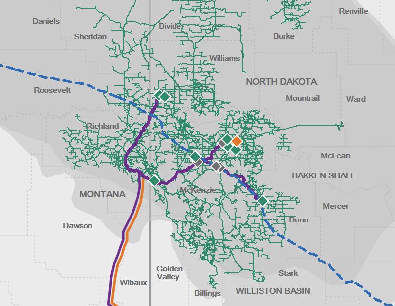 D E M I C K S L A K E I A N D I I P L A N T S PROCESSING CAPACITY TO SUPPORT PRODUCER GROWTH AND HELP MEET GAS CAPTURE TARGETS Williston Basin growth continues with enhanced well-completion