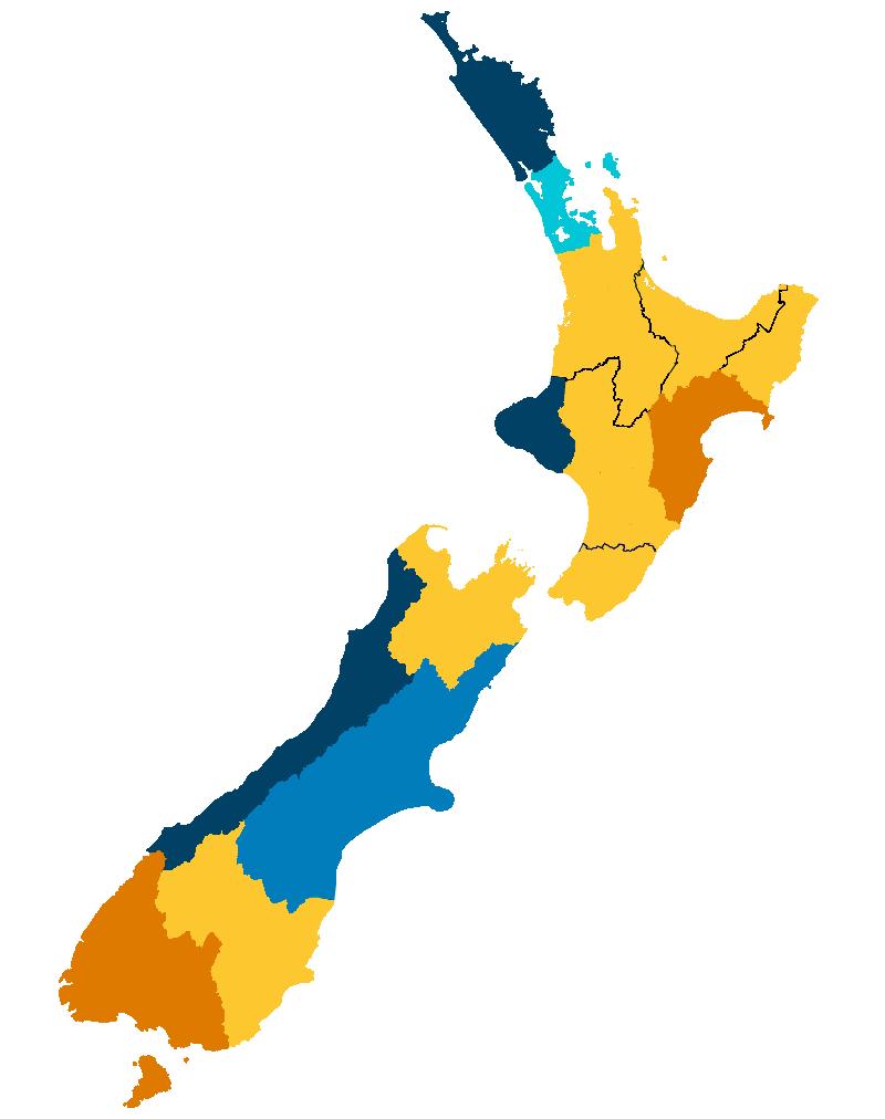 Feature Article: Hot or not Regional heatmap Northland (4% of sales) Auckland (29% of sales) ) Bay of Plenty (6% of sales) ) Tasman-Nelson-Marlborough (4% of sales) ) West Coast (1% of sales) Waikato