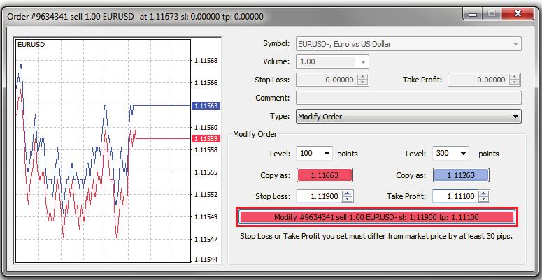 Page 5 of 8 Close an Order In order to close your trade you can simply right click on the position and choose