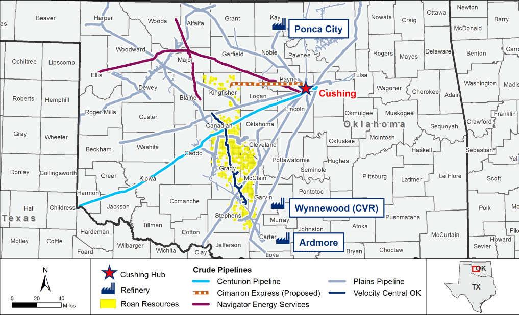 Superior Midstream & Marketing Position Crude Oil Takeaway Current Gas Takeaway Infrastructure Local Takeaway and Sales Optionality Acreage is advantageously located in close proximity to Cushing