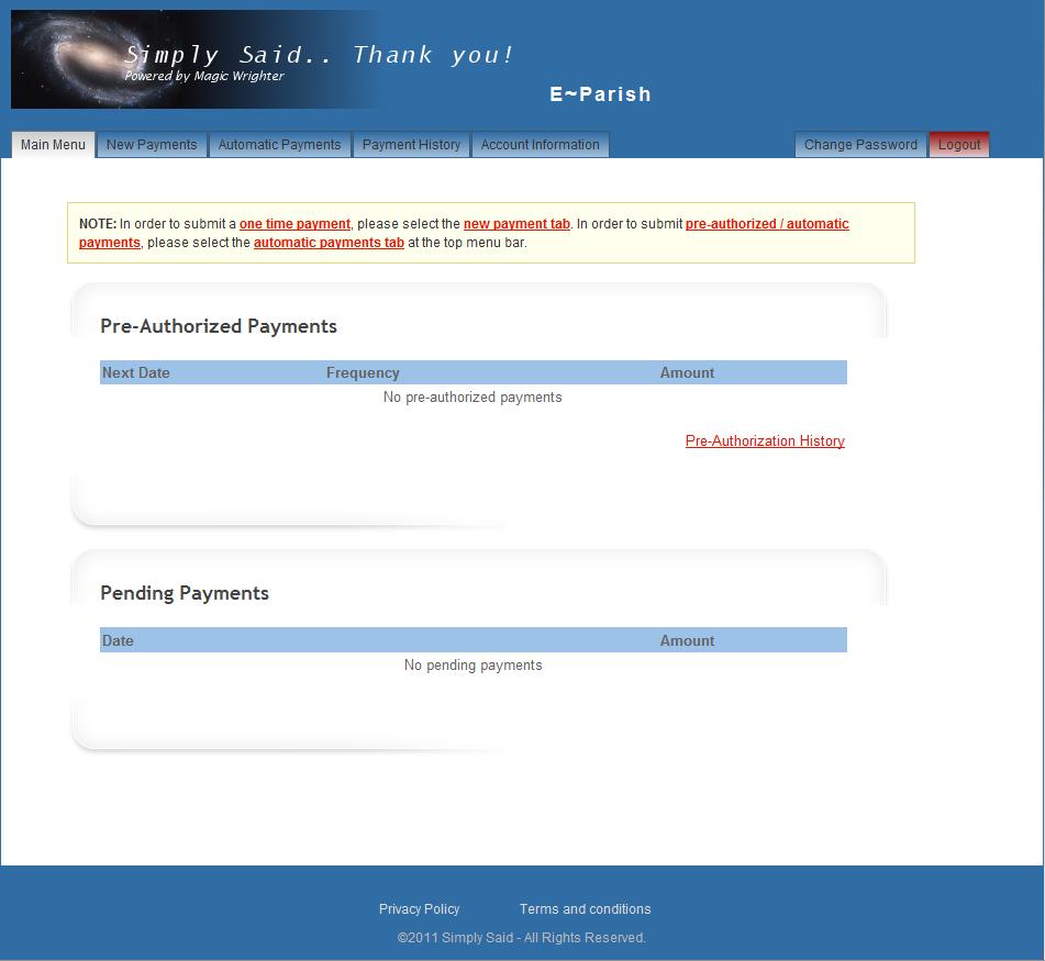 Scheduling Payments Now that you have added account information, you