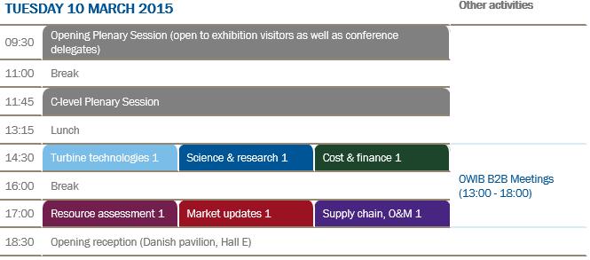OFFICIAL EWEA PROGRAM AND UKTI SUPPORTED ACTIVITIES UK Trade & Investment will have a number of activities during the course of the four days in Copenhagen, and will focus on fitting them into the