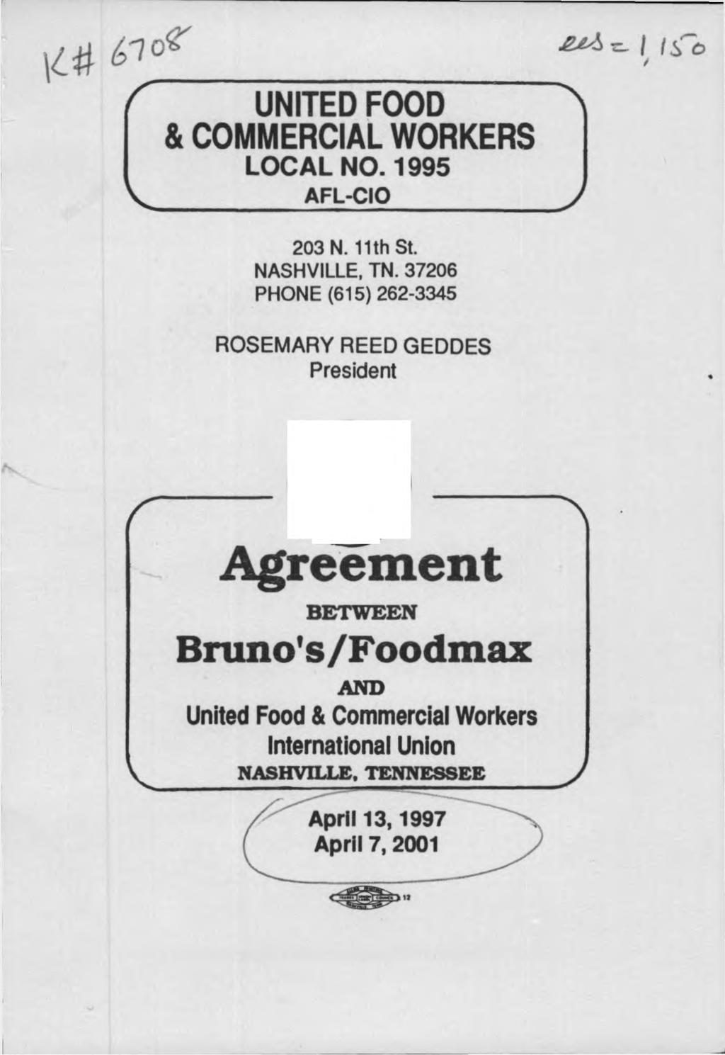 r ~ UNITED FOOD &COMMERCIAL WORKERS LO CAL NO.