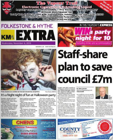 Folkestone & Hythe Extra Freely distributed to letterboxes throughout Folkestone, Hythe and surrounding areas. It is also available at selected pick-up points.
