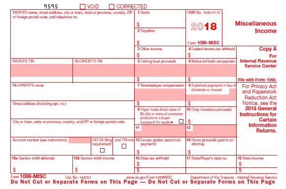 A/P Year End IRS Forms 1099/1096 We have updated and tested the 2018 1099 and 1096 Tax
