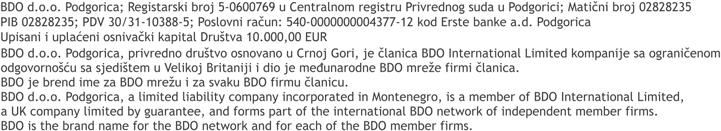 This is an English translation of Independent Auditor s Report originally issued in the Montenegrin language INDEPENDENT AUDITOR S REPORT To the Shareholders Assembly of Invest Bank Montenegro AD,
