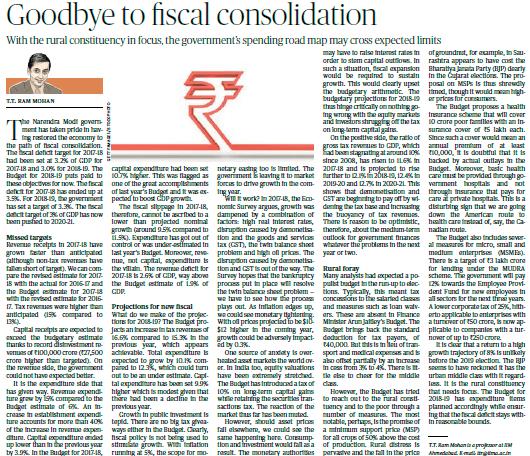 With the rural constituency in focus, the government s spending road map may cross expected limits The Narendra Modi government has taken pride in having restored the economy to the path of fiscal