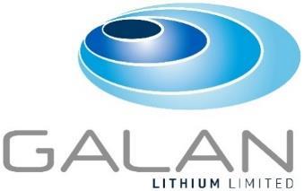 ACN 149 349 646 15 March 2019 SECONDARY TRADING NOTICE PURSUANT TO SECTION 708A(5) OF THE CORPORATIONS ACT 2001 ( Act ) On 15 March 2019, Galan Lithium Limited ( the Company ) issued a total of