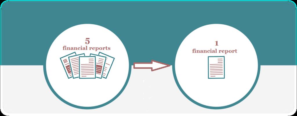 FINANCIAL REPORTING REFORM SingleReporting Platform removing duplicate data and lowering reporting volume by approx.