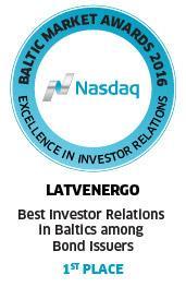 Latvenergo has expanded its retail operations outside Latvia - Integration of the Baltic market into the Nordic market makes operating environment more predictable Latvenergo issuer with good track