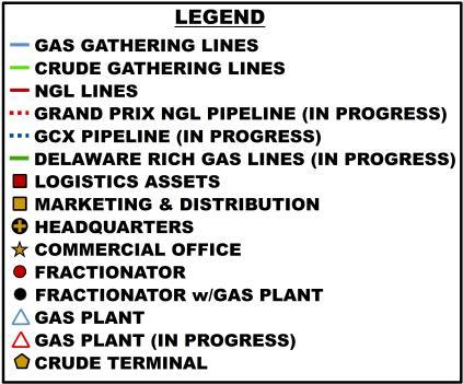 0 MMBbl/month capacity LPG export terminal 47 natural gas processing plants owned & operated (1) ~ 27,000 miles of natural gas, NGL and crude oil pipelines 5