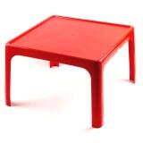 8 Table, Plastic Heavy Duty Red Heavy duty plastic kiddies' table 74x74x49cm in red 1