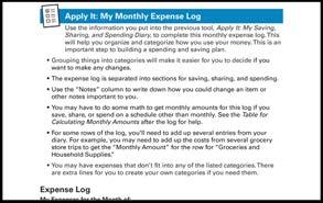 SECTION 2: Expenses PRESENT INFORMATION (4 MINUTES) Apply It: My Monthly Expense Log See page 18 in the Participant Guide.