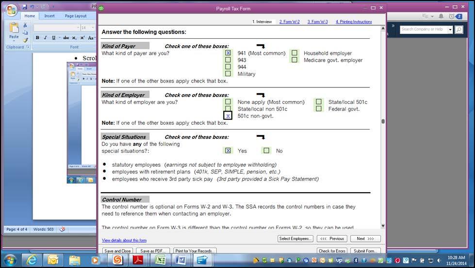 Page 5 of 18 Special Situations is YES Click Next Step 2: The next window is where you verify that all employees enrolled