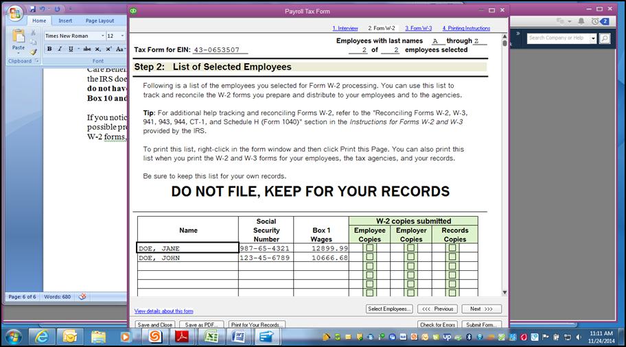 Page 6 of 18 If you notice any entry in red, this indicates that QuickBooks is pointing out a possible problem. Make a note of it and continue reviewing.
