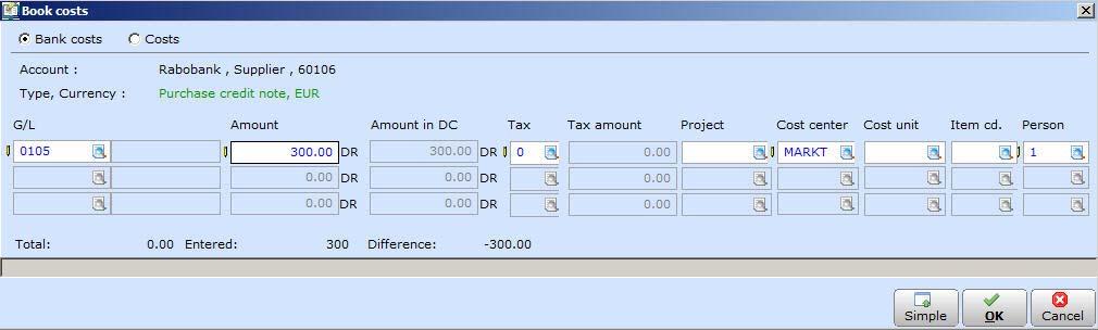 To edit payments or receipts: 1. Go to Cash flow Entries Cash flow. 2. Select the cash flow entry to be edited. 3. Click Edit. The Entry screen will be displayed. 4.
