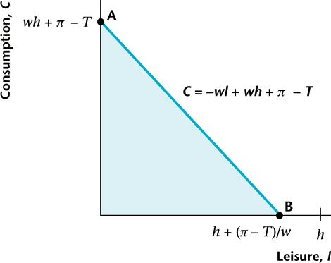 Figure 3: Budget Constraint (T > π) Dr.