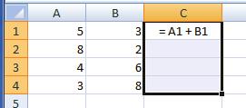 The cell locations in the formula are pasted and any references changed relative to the position we copy them from.