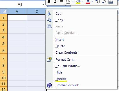 Introduction to Excel Orientation and Tools Hiding Columns and Rows Within Excel you can hide columns and rows if you want to simplify your spreadsheet.