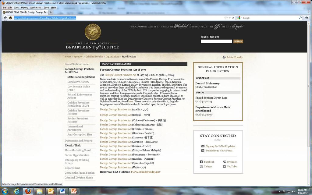 8 JUSTICE DEPARTMENT SITE http://www.justice.
