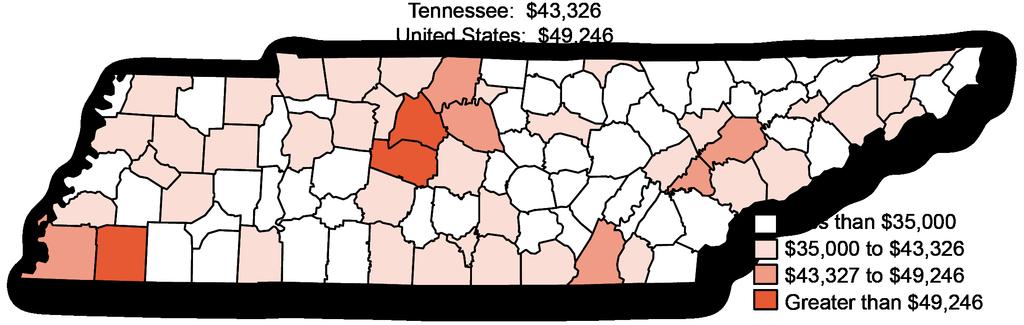 Tennessee s 2016 Per Capita Personal Income