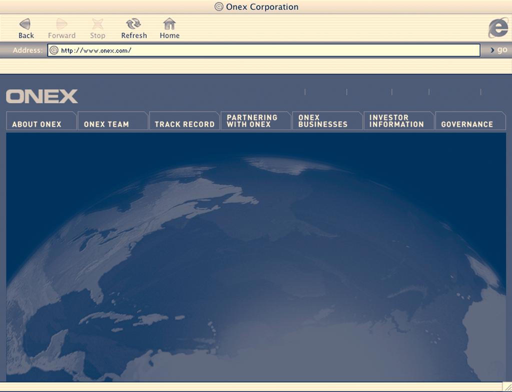This report includes Onex Corporation s Management s Discussion and Analysis and Financial Statements for the first quarter ended March 31, 2007. We invite you to visit our website, www.onex.