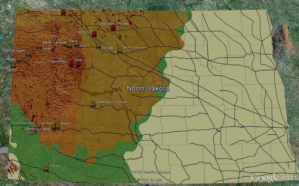 Oil Loading Facilities Source: The North Dakota Pipeline