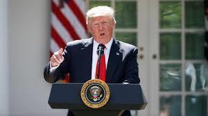 Trump announces US withdrawal from Paris Agreement on Climate Change President Donald Trump announced on 1 June 2017 that he would withdraw the United States from the landmark 2015 Paris agreement to