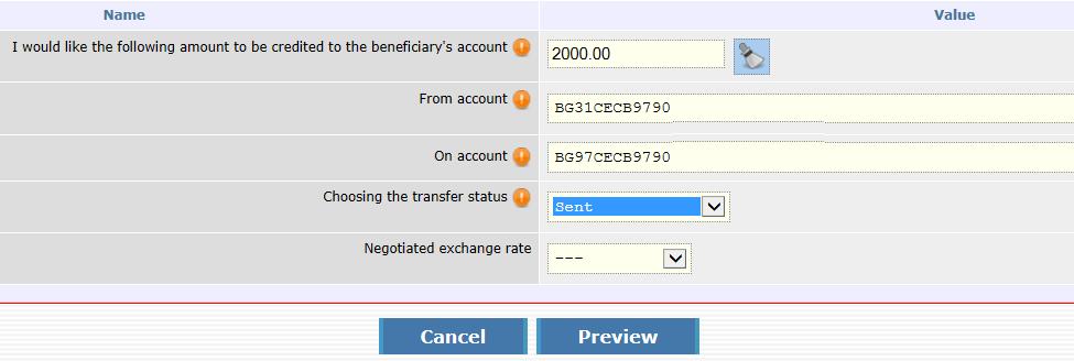 FX purchase and sale The menu is intended for transferring funds between accounts in different currencies within the Bank, registered for CCB Online.