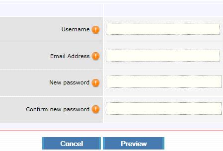 again New password. Enter the username of the new user, email address after which you complete the field for password and confirm the new password for access.