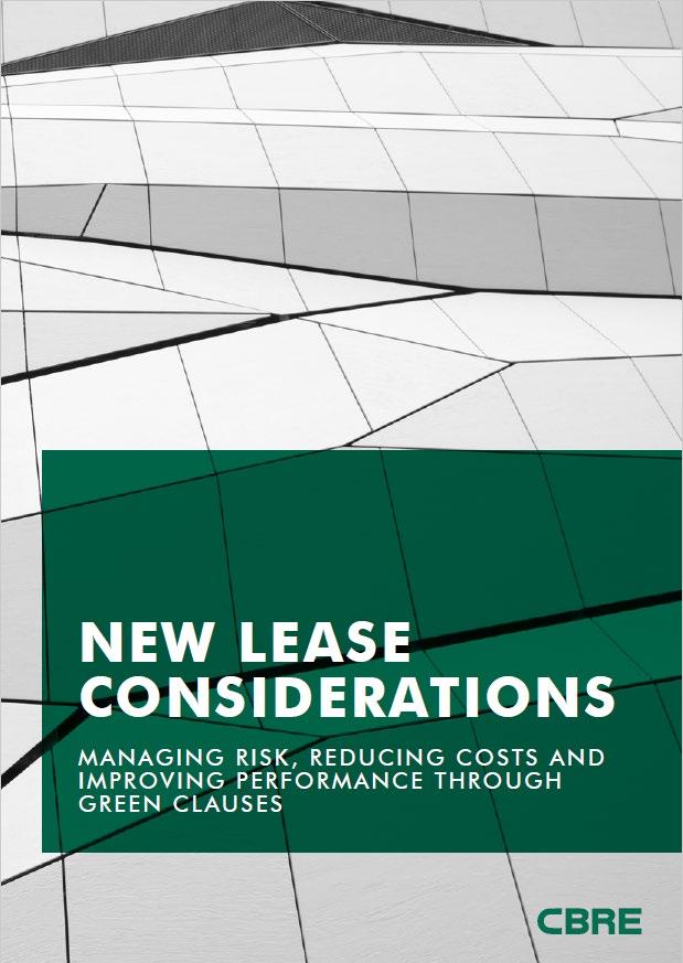 GREEN LEASES REFURBISHMENT AND FIT-OUT GUIDE TENANT ENGAGEMENT Landlords and tenants have historically failed to adopt green leases due to their reputation for being overly burdensome.