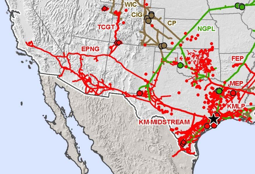 Natural Gas Exports to Mexico Significant opportunity to increase natural gas exports to Mexico Mexican natural gas demand growth leading to expansion opportunities Nearly 2 Bcf/d of natural gas is