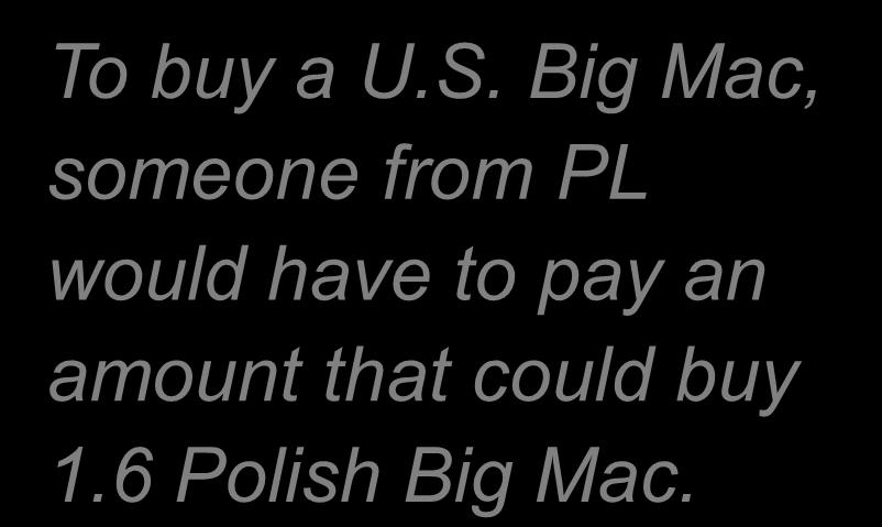 U.S. Big Mac, someone from PL would have to