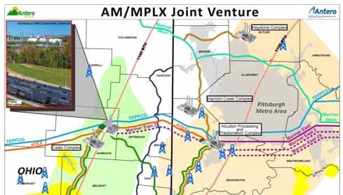 Processing and Fractionation JV Momentum Antero Midstream (NYSE: AM) and MPLX (NYSE: MPLX) formed a joint venture for processing and fractionation infrastructure in the core of the liquids-rich