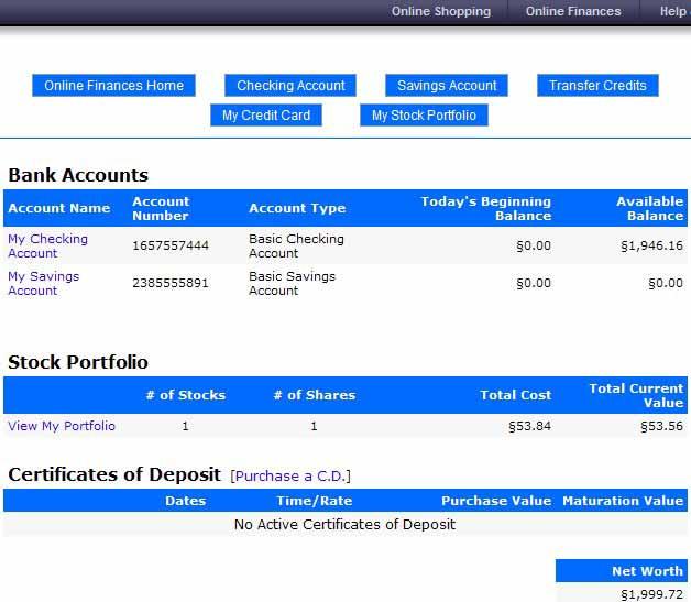 2. Online Finances Click on Online Finances in the blue bar near the top of the screen (the very first time you will be required to accept a User Agreement read it and click on the Accept Terms box).