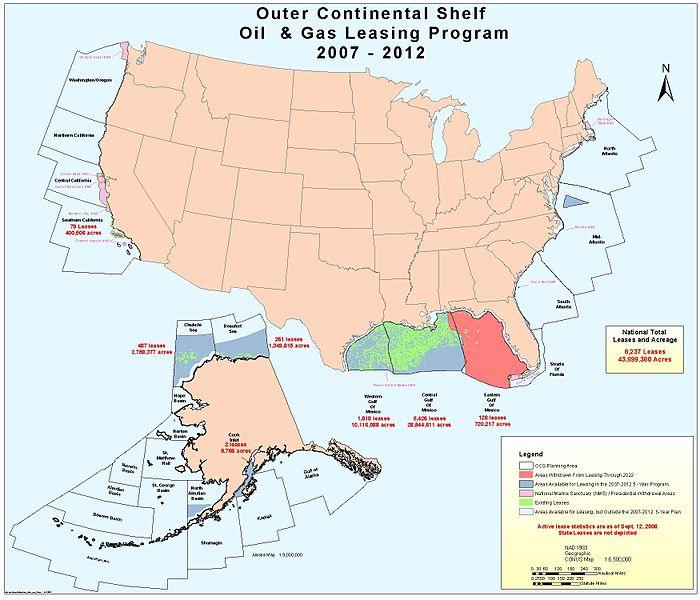 Outer continental shelf auctions The US Government auctions