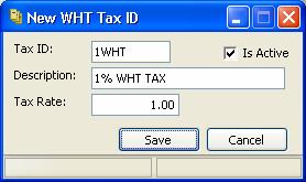 The system will be preset with 1% and 3% Withholding Tax currently applicable to Thailand Freight Forwarding Industry.