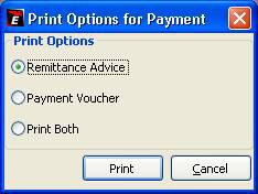 7.1.4.1.3 How to Set Default to Show Payment Voucher/Remittance Advice Dialogue System: Select Config -> System -> Registry -> Enterprise -> Global Options -> Accounting -> Payable Defaults Company: