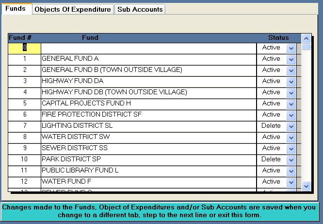 See Add/Edit G/L Account Information for instructions to add a g/l number for use by a particular fund or by multiple funds. 3 Add/Edit Fund, Obj. of Expend, Sub Acct.