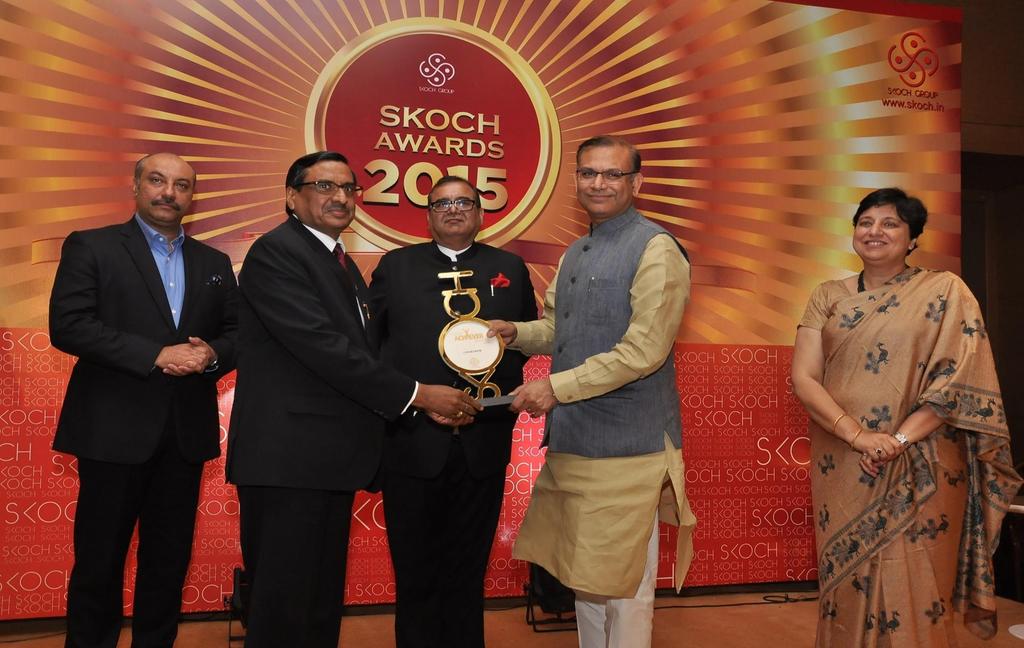Awards / Recognition Corporation Bank was awarded SKOCH Achiever Award for National SME enablement at New Delhi on 21 st March, 2015. Shri.