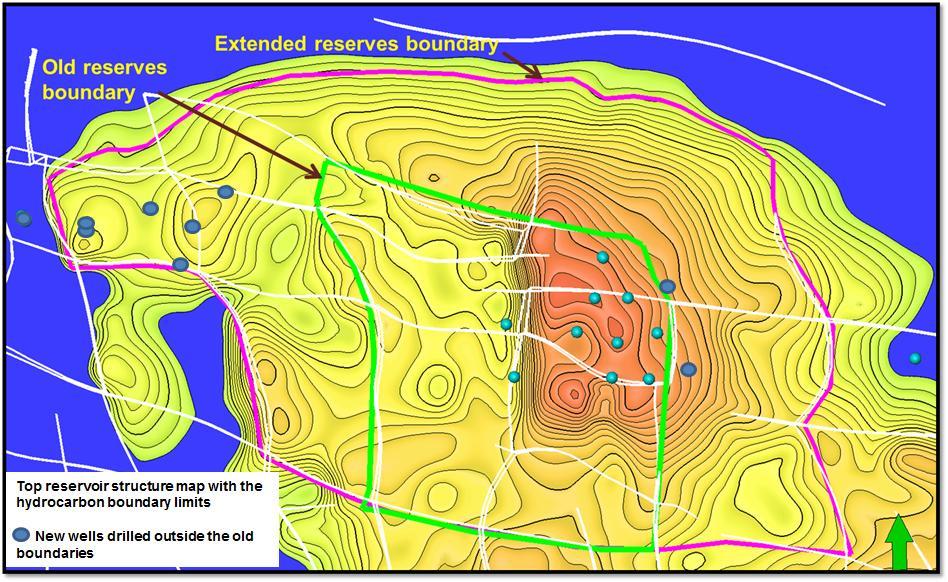 Dzheitune (Lam) West The original boundaries of the Dzheitune (Lam) West area have been extended based on encouraging drilling results since 2007 f Wells producing from the top sand in the Dzheitune