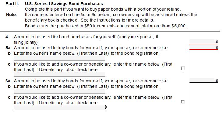 Investing in Savings Bonds " Add Form 8888 in